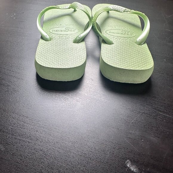 HAVAIANAS Lime Green Classic Flip Flops Size 6 - Picture 6 of 7